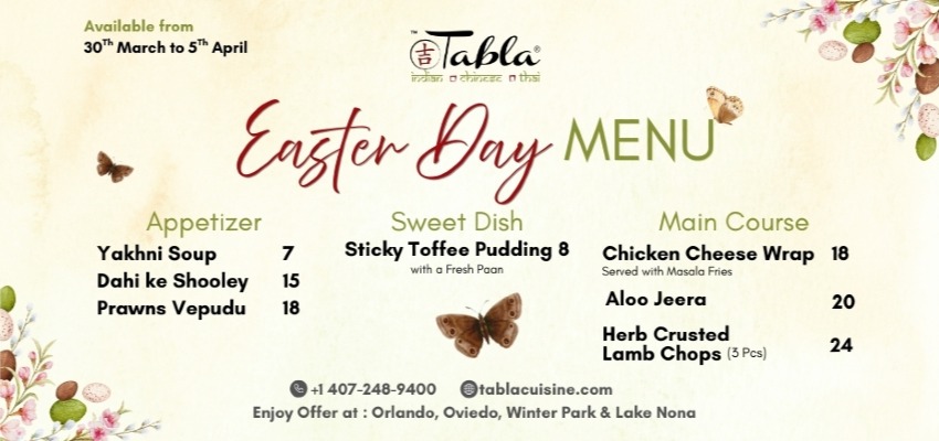 Easter Special Menu 2026